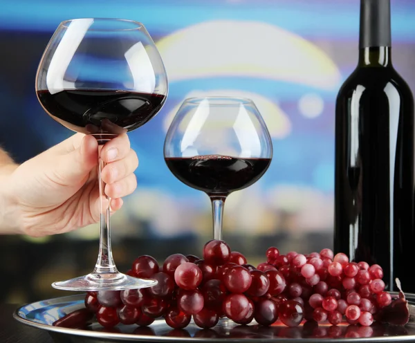 Degustação de vinhos em restaurante — Fotografia de Stock