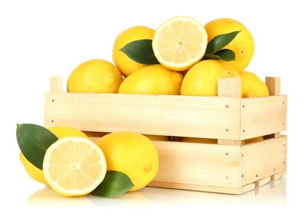 Érett citrom elszigetelt fehér — Stock Fotó