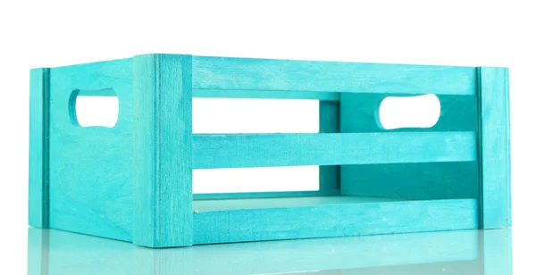 Kleur houten kist, geïsoleerd op wit — Stockfoto