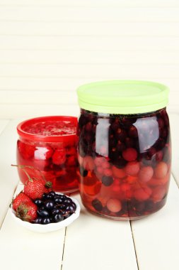 ev yapımı berry reçel ahşap tablo