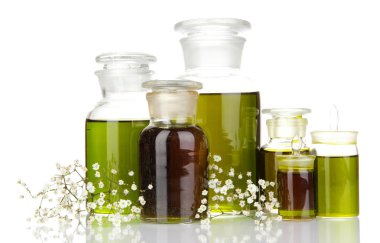 ilaç şişeleri üzerinde beyaz izole