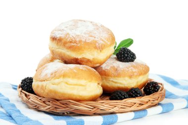 çilek, beyaz izole ile lezzetli börekler