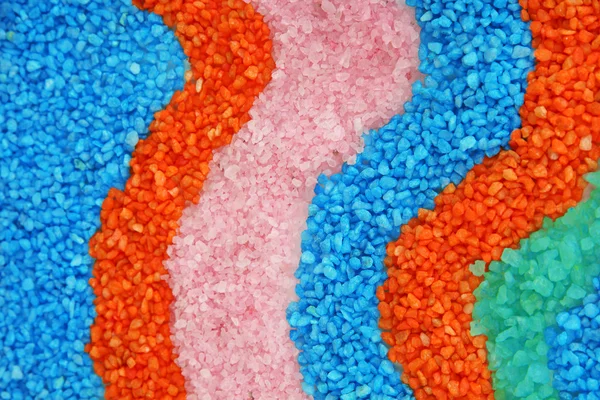 Cristalli colorati di sale marino da vicino — Foto Stock