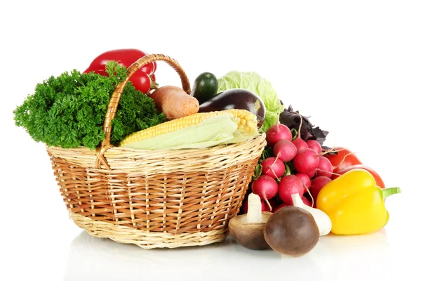 Diferentes verduras aisladas en blanco —  Fotos de Stock