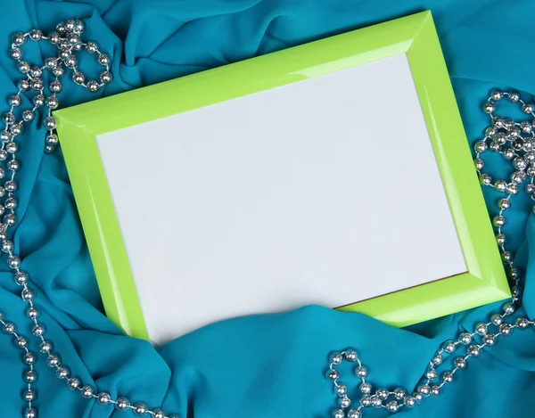 Empty frame on beautiful silk background — Stock Photo, Image