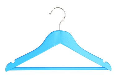 beyaz izole mavi ahşap Askılık