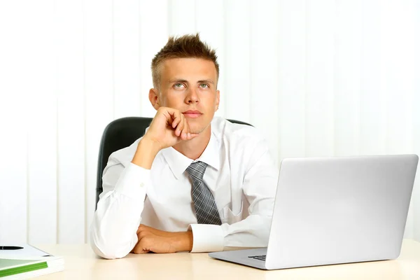 Portrait of young businessman in office — Stock Photo, Image
