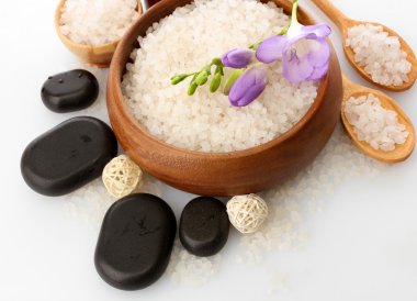 çiçekli beyaz izole güzel spa ayarı