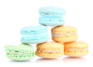 beyaz izole yumuşak macaroons