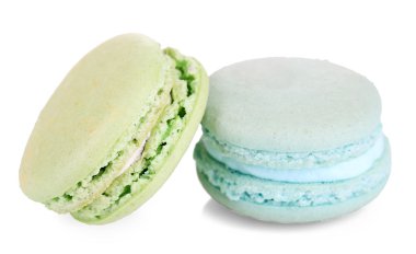 beyaz izole yumuşak macaroons