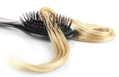 saç fırçası beyaza izole edilmiş