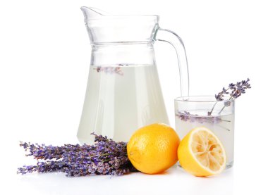 Lavanta limonata, üzerinde beyaz izole