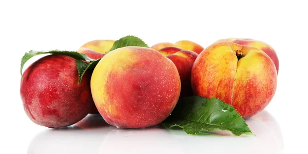 Peaches isolated on white — Stock Photo, Image