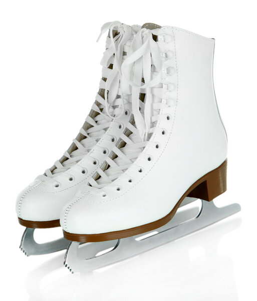Фигурные коньки на белом