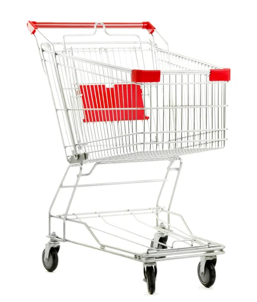 Shopping cart, isolated on white — Stock Photo, Image