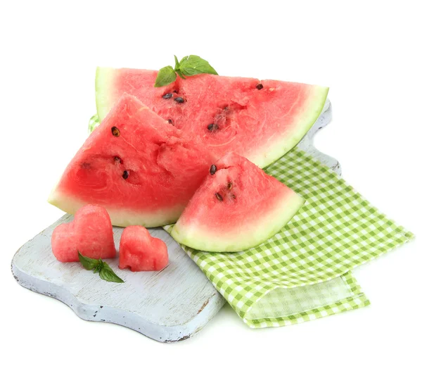 Fresh watermelon isolated on white — Stock Photo, Image