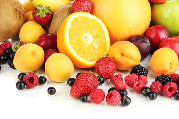 Fresh fruits and berries close up — Stock Photo, Image
