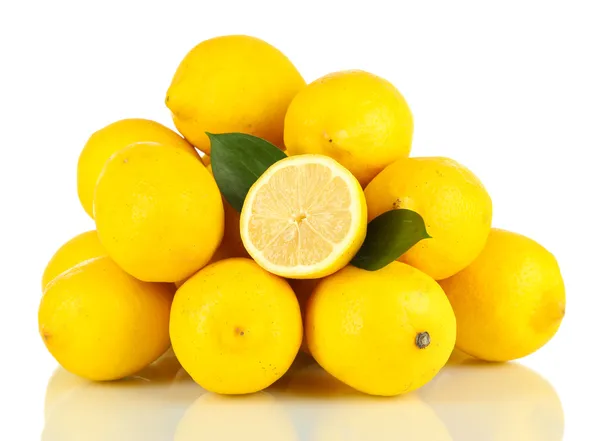 Ripe lemons isolated on white — Stock Photo, Image