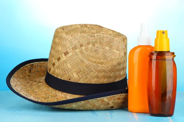 Beach items on beach background — Stock Photo, Image