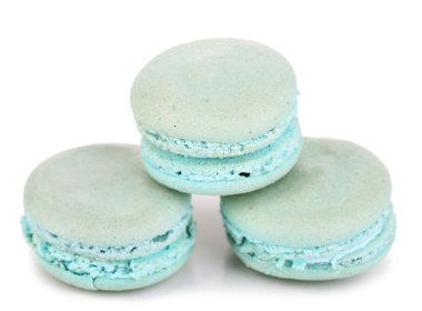 beyaz izole yumuşak macaroons