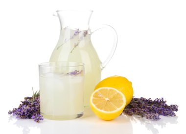 Lavanta limonata, üzerinde beyaz izole