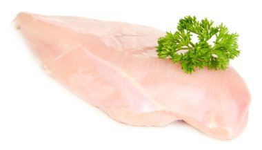 beyaz izole çiğ tavuk fileto