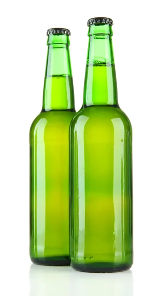 Bottles of beer isolated on white — Stock Photo, Image