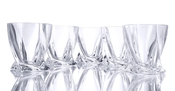 Empty glasses, isolated on white — Stock Photo, Image