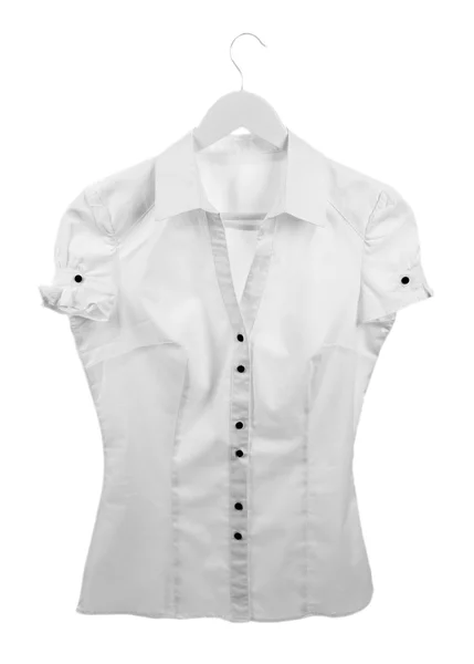 Witte blouse geïsoleerd op wit — Stockfoto