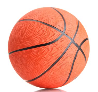 Basketbol beyazda izole