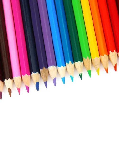Kleur potloden geïsoleerd op wit — Stockfoto