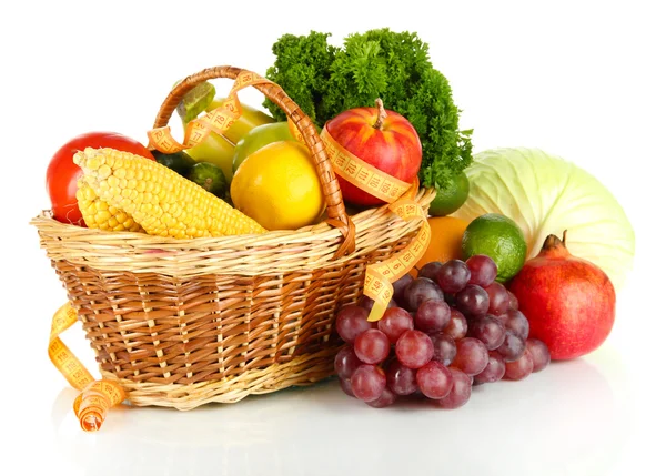 Fresh vegetables isolated on white — Stock Photo, Image