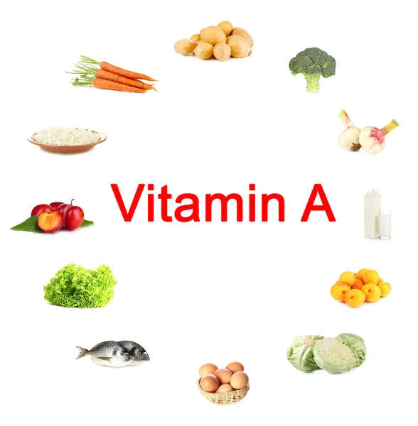 Products which contain vitamin A — Stock Photo, Image