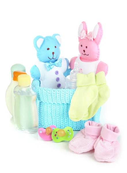 Baby accessoires geïsoleerd op wit — Stockfoto