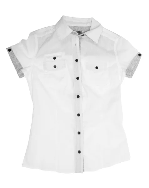 Witte blouse geïsoleerd op wit — Stockfoto