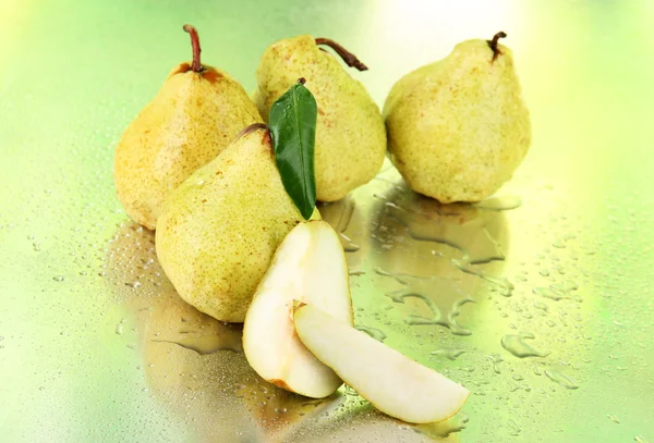 Pears on nature background — Stock Photo, Image