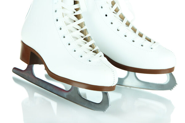 Фигурные коньки на белом