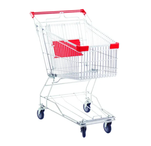 Shopping cart, isolated on white — Stock Photo, Image