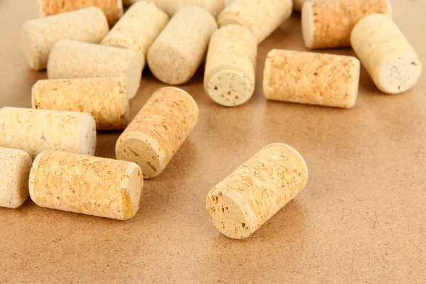 Wine corks on wooden background — Stock Photo, Image