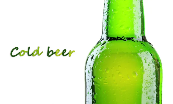 Bottle of beer isolated on white — Stock Photo, Image