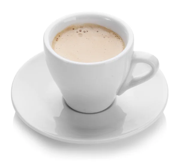 Šálek kávy, izolovaný na bílém — Stock fotografie