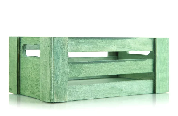 Кольоровий дерев'яний ящик, ізольований на білому — стокове фото