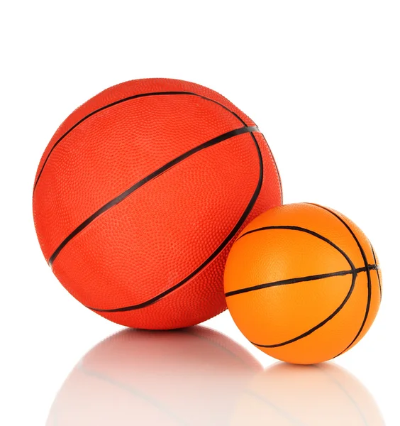 Balles de basket, isolées sur blanc — Photo