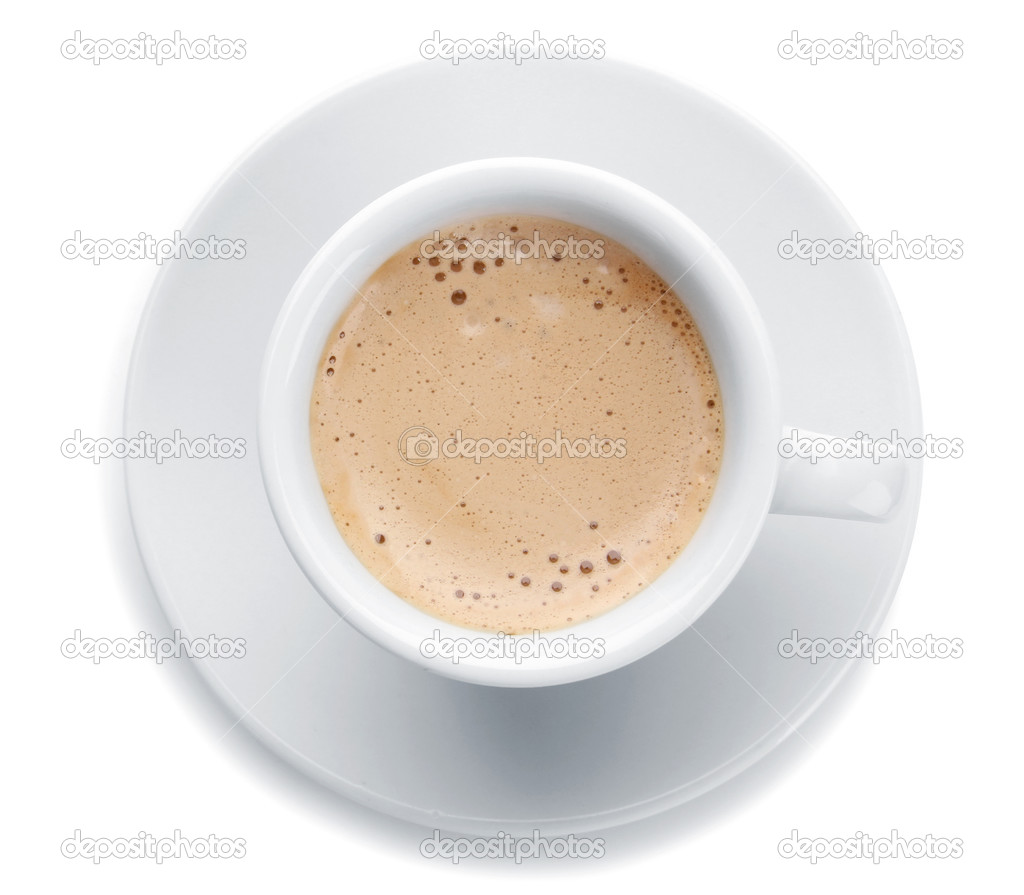Cup of coffee, isolated on white