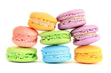 beyaz izole yumuşak macaroons