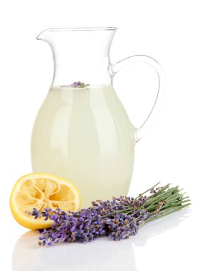 Lavanta limonata, üzerinde beyaz izole