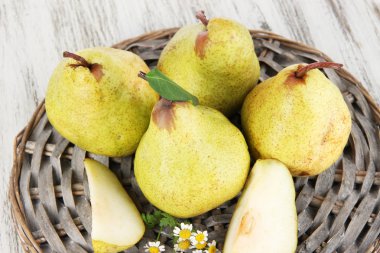 Armut örgülü tepsi ahşap tablo