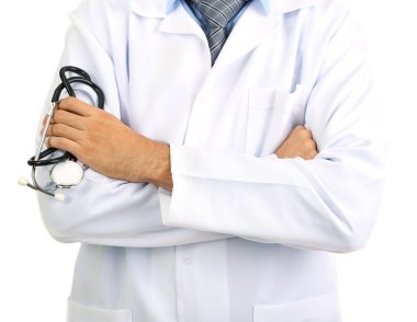 Tıp doktoru beyaz izole