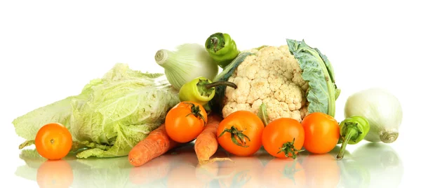 Fresh vegetables isolated on white — Stock Photo, Image