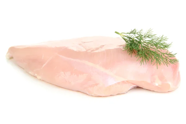 Raw chicken fillets isolated on white — Stock Photo, Image